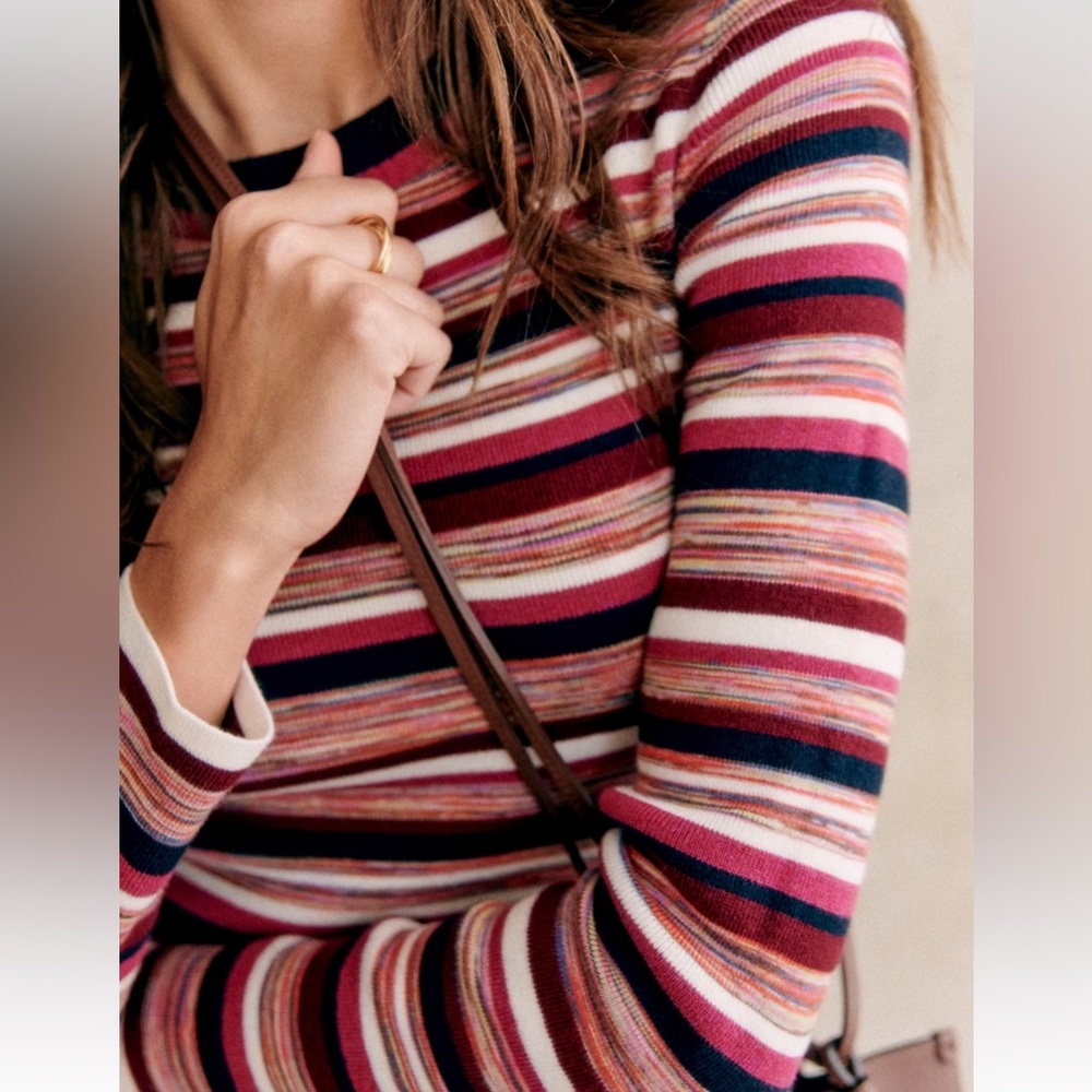 NWT Sézane Meylna Space Dye Striped Maxi Dress - Picture 4 of 13